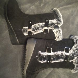 Over the ankle designer boots